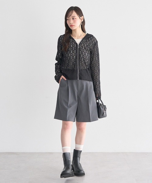 earth music&ecology（アースミュージックアンドエコロジー）の「バミューダパンツ（その他パンツ・レディース・グレー/ブラック/ベージュ・S/M）」の22枚目の写真