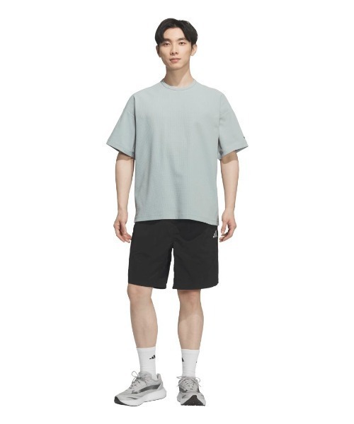 adidas(アディダス)の「アディダス adidas ルーズフィット ワッフルファブリック 半袖Tシャツ(Tシャツ/カットソー・メンズ・オリーブ/ブラック/グリーン・S/M/3L/LL/L)」の14枚目の写真