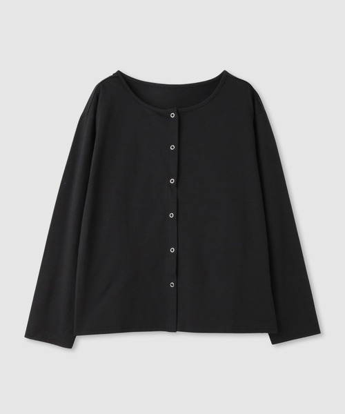 NAVY(ネイビー)の「【SARARI /サラリ】 天竺 UVカット 吸水速乾 リングスナップボタン カーディガン(カーディガン/ボレロ・レディース・ブルー/ブラック/ホワイト・M/L/XL)」の11枚目の写真