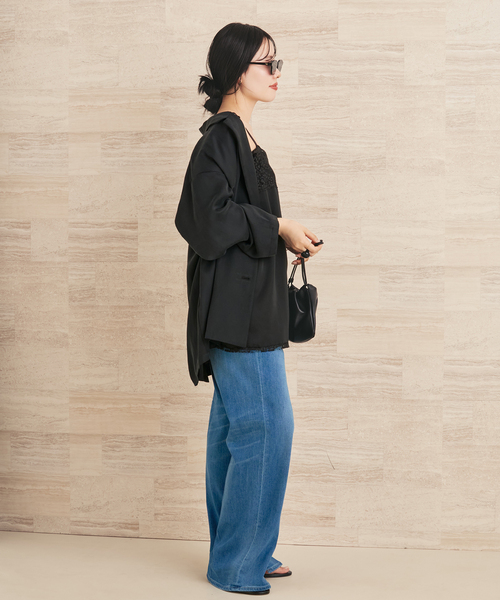 plage（プラージュ）の「Linen mix lace キャミソール（キャミソール・レディース・ブラック/ベージュ・FREE）」の6枚目の写真