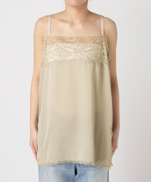 plage(プラージュ)の「Linen mix lace キャミソール(キャミソール・レディース・ブラック/ベージュ・FREE)」の22枚目の写真