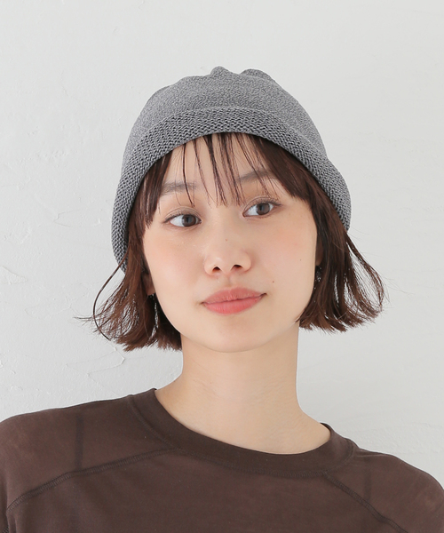 HIGHLAND 2000（ハイランドトゥーサウザンド）の「HIGHLAND 2000 / ハイランド 2000  ROLL UP BEANIE（ニットキャップ/ビーニー・レディース・ボルドー/チャコールグレー/グレー・FREE）」の8枚目の写真