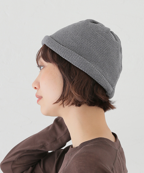 HIGHLAND 2000（ハイランドトゥーサウザンド）の「HIGHLAND 2000 / ハイランド 2000  ROLL UP BEANIE（ニットキャップ/ビーニー・レディース・ボルドー/チャコールグレー/グレー・FREE）」の6枚目の写真
