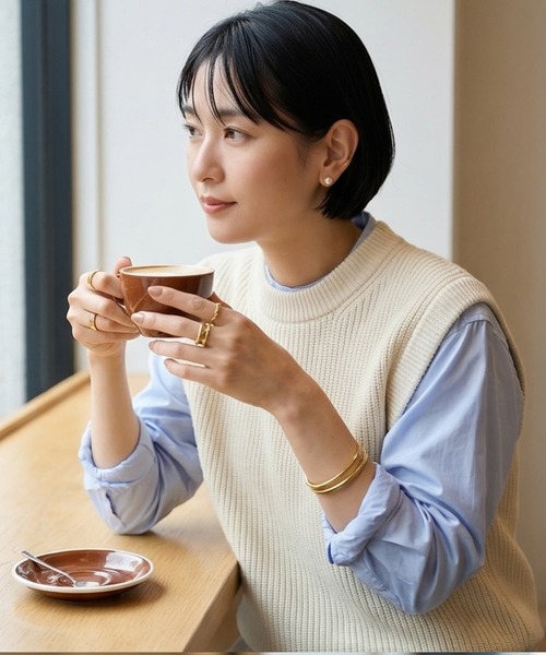 STYLE DELI（スタイルデリ）の「【DELI by】パール・クラシックスタッドピアス（ピアス（両耳用）・レディース・ゴールド/シルバー・FREE）」の6枚目の写真