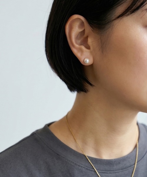 STYLE DELI（スタイルデリ）の「【DELI by】パール・クラシックスタッドピアス（ピアス（両耳用）・レディース・ゴールド/シルバー・FREE）」の7枚目の写真