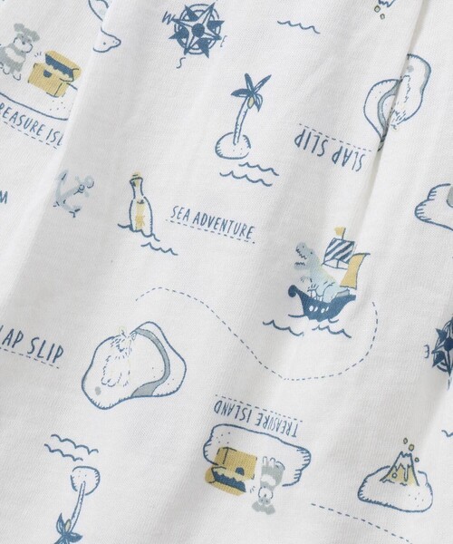 SLAP SLIP BABY(スラップスリップベビー)の「【お揃い】襟モチーフ総柄ロンパースベビー(60~80cm)(ロンパース・キッズ・グリーン系その他/ホワイト系その他・60cm/80cm/70cm)」の13枚目の写真