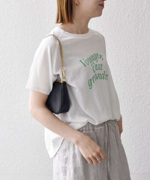 SHIPS any(シップス エニィ)の「SHIPS any:〈洗濯機可能〉シアー 裏毛 ロゴ TEE(Tシャツ/カットソー・レディース・ピンク/チャコールグレー/ホワイト・ONE SIZE)」の10枚目の写真