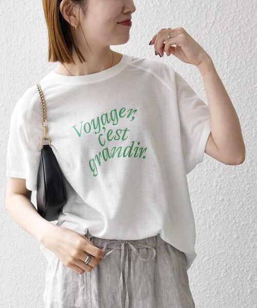 SHIPS any(シップス エニィ)の「SHIPS any:〈洗濯機可能〉シアー 裏毛 ロゴ TEE(Tシャツ/カットソー・レディース・ピンク/チャコールグレー/ホワイト・ONE SIZE)」の11枚目の写真