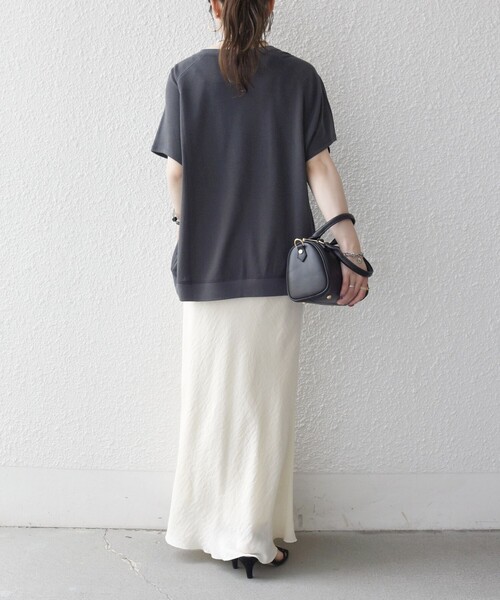 SHIPS any(シップス エニィ)の「SHIPS any:〈洗濯機可能〉シアー 裏毛 ロゴ TEE(Tシャツ/カットソー・レディース・ピンク/チャコールグレー/ホワイト・ONE SIZE)」の13枚目の写真