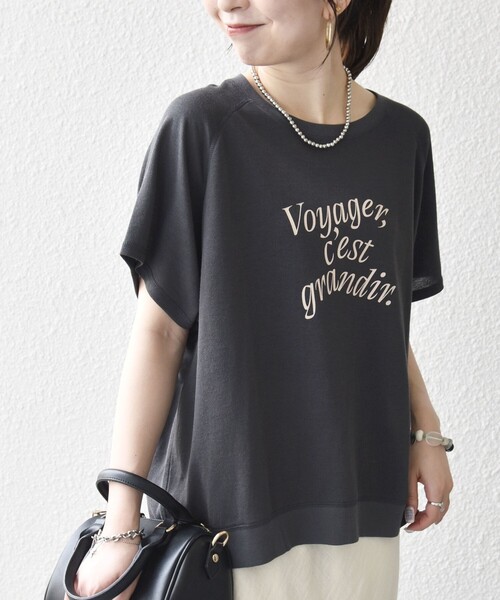 SHIPS any(シップス エニィ)の「SHIPS any:〈洗濯機可能〉シアー 裏毛 ロゴ TEE(Tシャツ/カットソー・レディース・ピンク/チャコールグレー/ホワイト・ONE SIZE)」の15枚目の写真
