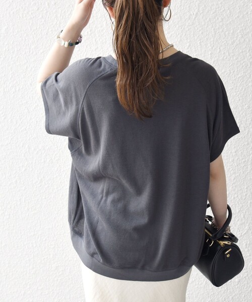 SHIPS any(シップス エニィ)の「SHIPS any:〈洗濯機可能〉シアー 裏毛 ロゴ TEE(Tシャツ/カットソー・レディース・ピンク/チャコールグレー/ホワイト・ONE SIZE)」の17枚目の写真