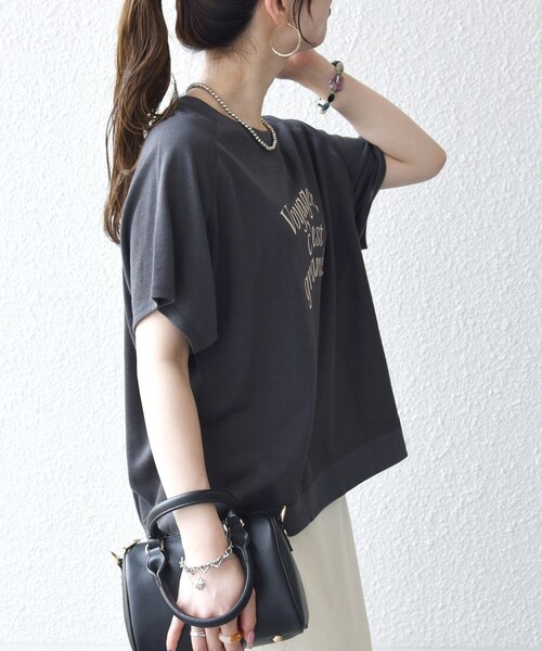 SHIPS any(シップス エニィ)の「SHIPS any:〈洗濯機可能〉シアー 裏毛 ロゴ TEE(Tシャツ/カットソー・レディース・ピンク/チャコールグレー/ホワイト・ONE SIZE)」の18枚目の写真