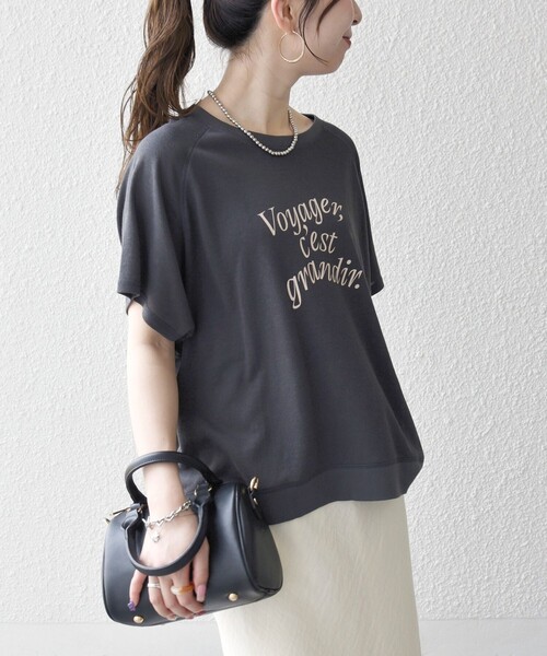 SHIPS any(シップス エニィ)の「SHIPS any:〈洗濯機可能〉シアー 裏毛 ロゴ TEE(Tシャツ/カットソー・レディース・ピンク/チャコールグレー/ホワイト・ONE SIZE)」の19枚目の写真