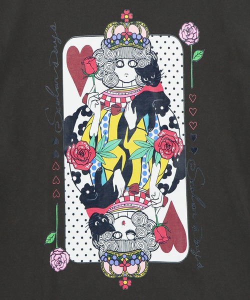 ScoLar（スカラー）の「161643：ハートの女王スカラーちゃんTシャツ（Tシャツ/カットソー・レディース・イエロー/パープル/チャコールグレー/オフホワイト・M）」の6枚目の写真