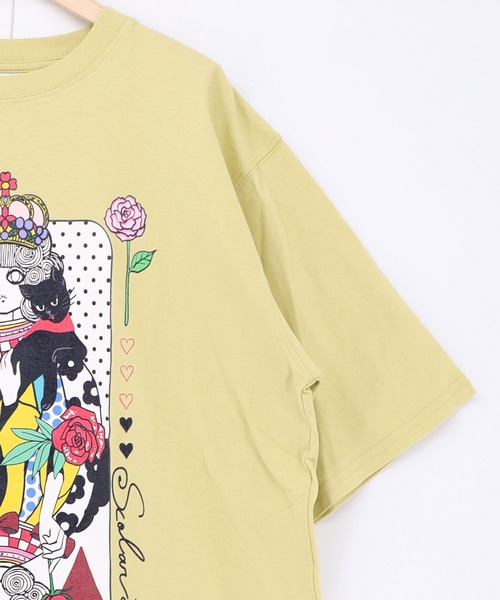 ScoLar（スカラー）の「161643：ハートの女王スカラーちゃんTシャツ（Tシャツ/カットソー・レディース・イエロー/パープル/チャコールグレー/オフホワイト・M）」の12枚目の写真