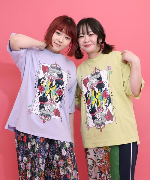 ScoLar（スカラー）の「161643：ハートの女王スカラーちゃんTシャツ（Tシャツ/カットソー・レディース・イエロー/パープル/チャコールグレー/オフホワイト・M）」の15枚目の写真