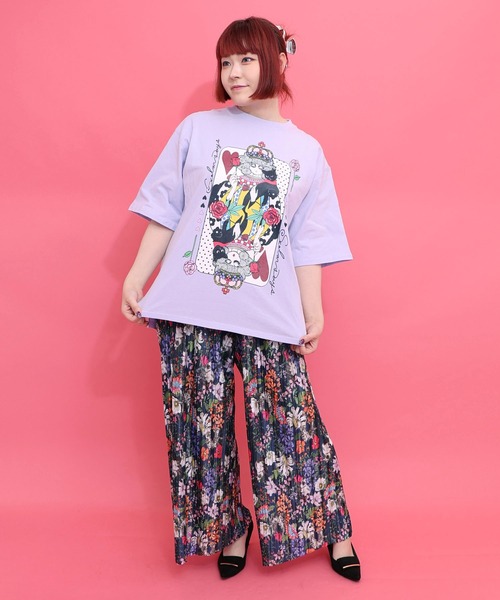 ScoLar（スカラー）の「161643：ハートの女王スカラーちゃんTシャツ（Tシャツ/カットソー・レディース・イエロー/パープル/チャコールグレー/オフホワイト・M）」の16枚目の写真