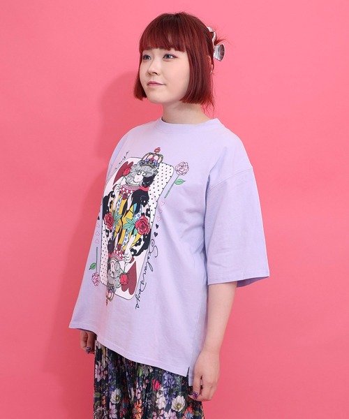 ScoLar（スカラー）の「161643：ハートの女王スカラーちゃんTシャツ（Tシャツ/カットソー・レディース・イエロー/パープル/チャコールグレー/オフホワイト・M）」の17枚目の写真