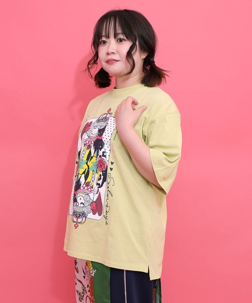ScoLar（スカラー）の「161643：ハートの女王スカラーちゃんTシャツ（Tシャツ/カットソー・レディース・イエロー/パープル/チャコールグレー/オフホワイト・M）」の22枚目の写真