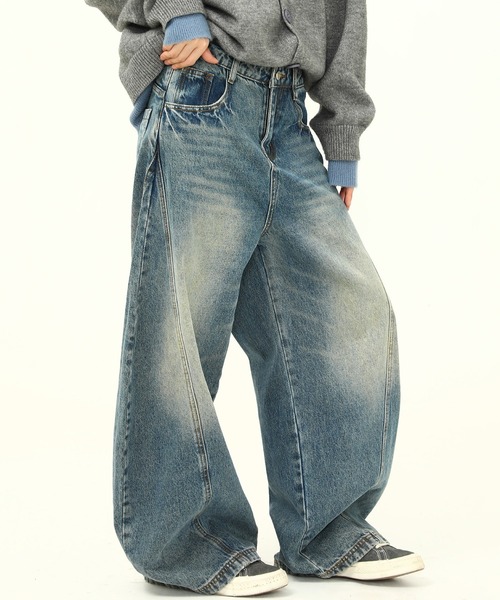 mushwear(マッシュウェア)の「カーブシルエットデニムパンツ(デニムパンツ・メンズ・ブルー・SMALL/MEDIUM/LARGE/XX-LARGE/X-LARGE)」の3枚目の写真