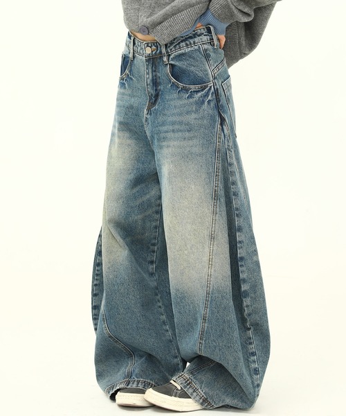 mushwear(マッシュウェア)の「カーブシルエットデニムパンツ(デニムパンツ・メンズ・ブルー・SMALL/MEDIUM/LARGE/XX-LARGE/X-LARGE)」の4枚目の写真