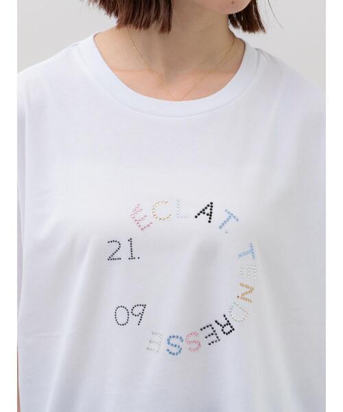 Te chichi(テチチ)の「ラインストーンサークルロゴTシャツ(Tシャツ/カットソー・レディース・チャコールグレー/シルバー/オフホワイト・F)」の19枚目の写真
