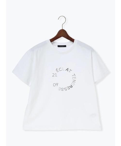 Te chichi(テチチ)の「ラインストーンサークルロゴTシャツ(Tシャツ/カットソー・レディース・チャコールグレー/シルバー/オフホワイト・F)」の21枚目の写真