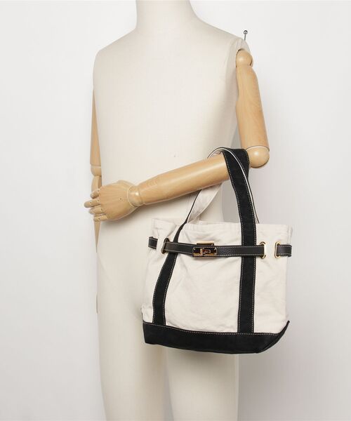 sita parantica（シータパランティカ）の「SITA PARANTICA（シータ パランティカ）COTTON CANVAS TOTE S（トートバッグ・レディース・ブラック・S）」の7枚目の写真