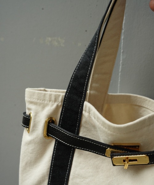 sita parantica（シータパランティカ）の「SITA PARANTICA（シータ パランティカ）COTTON CANVAS TOTE S（トートバッグ・レディース・ブラック・S）」の2枚目の写真