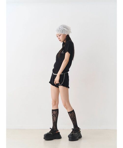 jouetie（ジュエティ）の「コンパクトニットトップス（Tシャツ/カットソー・レディース・ブラック/レッド/グレー・MEDIUM）」の17枚目の写真