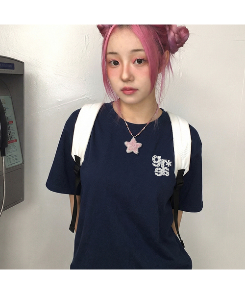 GRAVER（グレーバー）の「[ユニセックス]スモールGRAE-S DOT半袖Tシャツ_4カラー（Tシャツ/カットソー・レディース・ライトグレー/ネイビー/サンドベージュ/ブラック/ホワイト・SMALL/MEDIUM/LARGE/X-SMALL）」の14枚目の写真