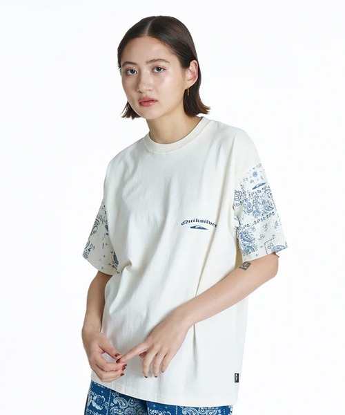 Quiksilver（クイックシルバー）の「QUIKSILVER/クイックシルバー 半袖 Tシャツ MERCURY PAISLEY SLEEVE ST QST262015（Tシャツ/カットソー・メンズ・ホワイト/インディゴブルー・M/L）」の5枚目の写真