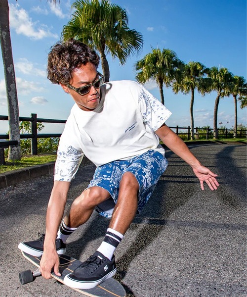 Quiksilver（クイックシルバー）の「QUIKSILVER/クイックシルバー 半袖 Tシャツ MERCURY PAISLEY SLEEVE ST QST262015（Tシャツ/カットソー・メンズ・ホワイト/インディゴブルー・M/L）」の7枚目の写真