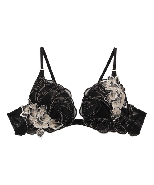 Ravijour（ラヴィジュール）の「コルディア トリックリフト ブラ(B～Eカップ)（ブラジャー・レディース・ブラック/アイボリー/パープル/ネイビー・B65/B70/B75/C65/C70/C75/D65/D70/D75/E65/E70/E75）」の21枚目の写真