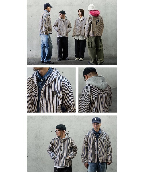 WAIPER.inc(ワイパーインク)の「WAIPER.inc 米軍 U.S.NAVY PRISONER ヒッコリーショールカラージャケット MADE OF“KAIHARA DENIM” VINTAGE WASH【WP1127C】(カバーオール・メンズ・ストライプ・38/40/42)」の18枚目の写真