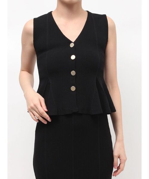 LAGUNAMOON(ラグナムーン)の「ペプラムノースリニットトップス(ニット/セーター・レディース・ブラック/レッド/ベージュ・FREE)」の20枚目の写真