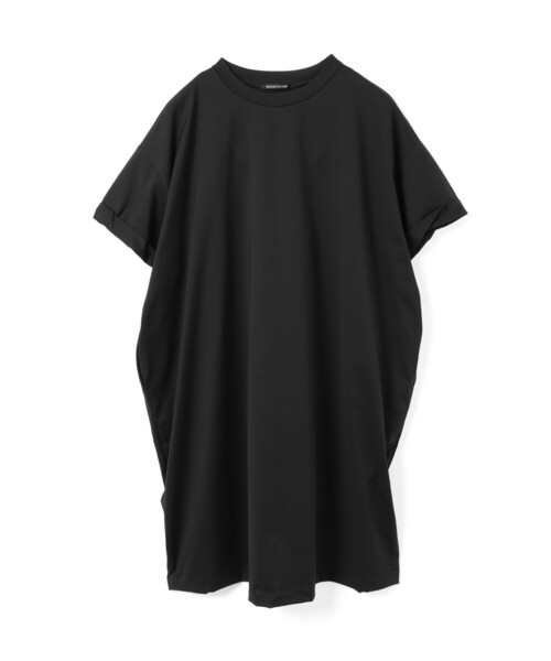 mizuiroind(ミズイロインド)の「mizuiro ind ロールアップスリーブワイドワンピース(ワンピース・レディース・ベージュ/ネイビー/ブルー/グレー/ブラック/オフホワイト・FREE)」の7枚目の写真