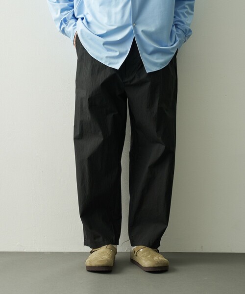 PORTER CLASSIC(ポータークラシック)の「【PORTER CLASSIC/ポータークラシック】PC-035-3942-0010/BLACK/POPLIN EASY PANTS(その他パンツ・メンズ・ブラック・2/3)」の1枚目の写真