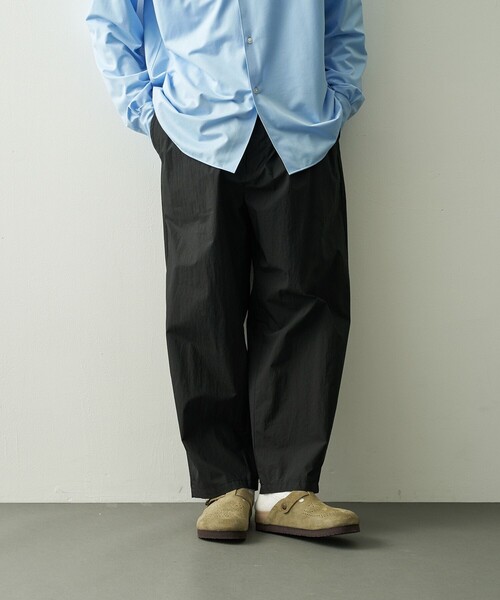 PORTER CLASSIC(ポータークラシック)の「【PORTER CLASSIC/ポータークラシック】PC-035-3942-0010/BLACK/POPLIN EASY PANTS(その他パンツ・メンズ・ブラック・2/3)」の2枚目の写真
