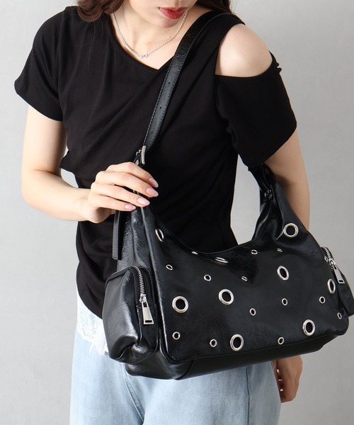 SpRay(スプレイ)の「オフショルドレープショートスリーブトップス(Tシャツ/カットソー・レディース・ブラック/アイボリー/ピンク・FREE)」の20枚目の写真