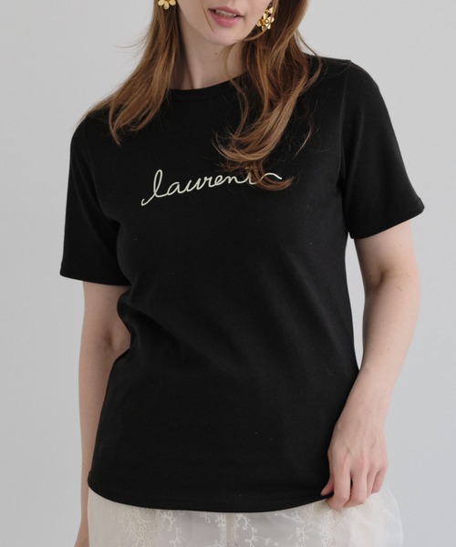 ZAKKA-BOX(ザッカボックス)の「裾レース付きシンプルロゴTシャツ(Tシャツ/カットソー・レディース・ホワイト/ブラック/ラベンダー・FREE)」の13枚目の写真