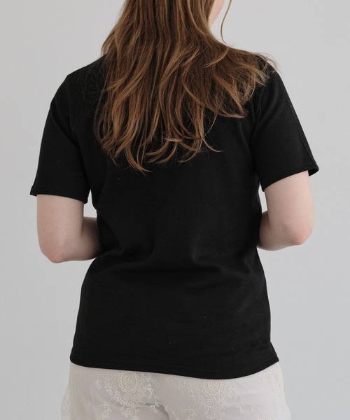 ZAKKA-BOX(ザッカボックス)の「裾レース付きシンプルロゴTシャツ(Tシャツ/カットソー・レディース・ホワイト/ブラック/ラベンダー・FREE)」の12枚目の写真