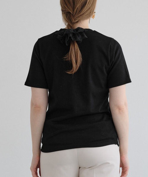 ZAKKA-BOX(ザッカボックス)の「裾レース付きシンプルロゴTシャツ(Tシャツ/カットソー・レディース・ホワイト/ブラック/ラベンダー・FREE)」の14枚目の写真