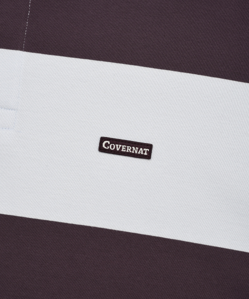 COVERNAT(カバーナット)の「ストライプラグビー襟Tシャツパープル(ポロシャツ・メンズ・その他・X-SMALL/SMALL/MEDIUM/LARGE/X-LARGE/XX-LARGE)」の8枚目の写真