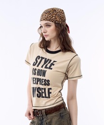 BENUA（ベヌア）の「配色ステッチロゴTシャツ - Contrast stitch logo T-shirt -（Tシャツ/カットソー）」