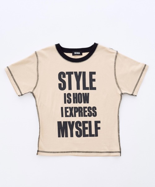BENUA(ベヌア)の「Contrast stitch logo T-shirt - 配色ステッチロゴTシャツ -(Tシャツ/カットソー・レディース・クリーム/グリーン・FREE)」の18枚目の写真