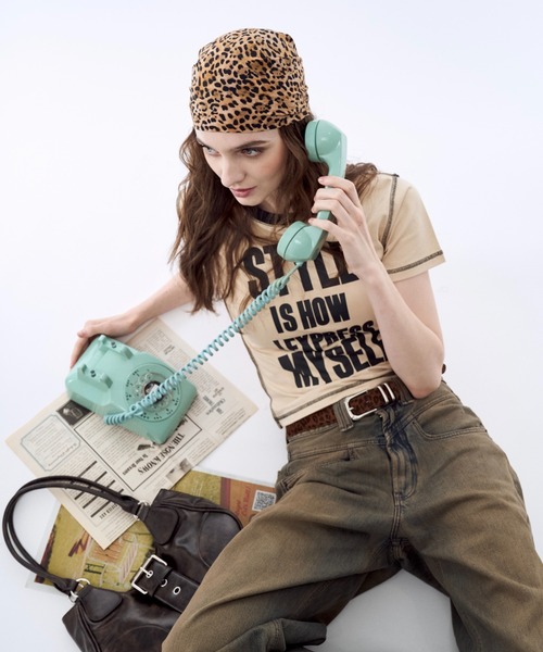 BENUA(ベヌア)の「Contrast stitch logo T-shirt - 配色ステッチロゴTシャツ -(Tシャツ/カットソー・レディース・クリーム/グリーン・FREE)」の20枚目の写真