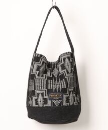 A.M.S.（エーエムエス）の「ネイティブ柄 ジャガード織りデニム バケツ型 ミニトートバッグ HARDING（ハーディング）柄（ハンドバッグ）」