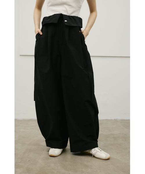 完売　STYLEMIXER フリップベルトタックパンツ ブラック フリップベルトタックパンツ（その他パンツ）｜STYLEMIXER（スタイル