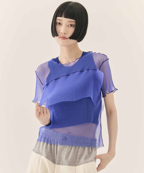 kotohayokozawa（コトハヨコザワ）の「【kotohayokozawa/コトハヨコザワ】GHOST TODO TOP SHORT SLEEVE +INNER/ゴーストトゥードゥショートスリーブインナー（Tシャツ/カットソー・レディース・ブルー/ブラック/ライトブルー/ホワイト・FREE）」の14枚目の写真